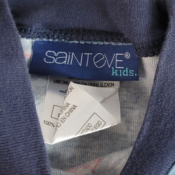 2/$15 Saint Eve Kids Skater 3 PC PJ Set Blue Size 8 Pants 2 Short Sleeve Shirts - Picture 7 of 11